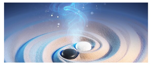 Obraz - Éterický yin-yang (120x50 cm)