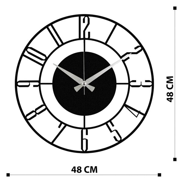 Wallity Nástenné hodiny Enzo 48 cm čierne