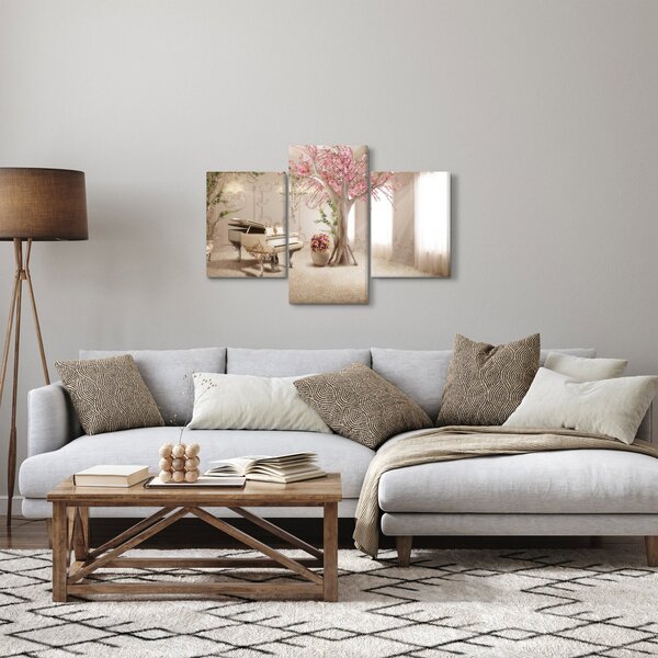 Obraz - Snový interiér s klavírom (90x60 cm)