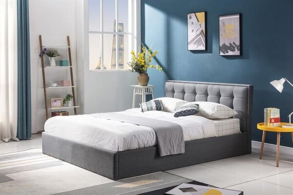 Halmar Čalúnená posteľ PADVA s úložným priestorom sivá 90x200