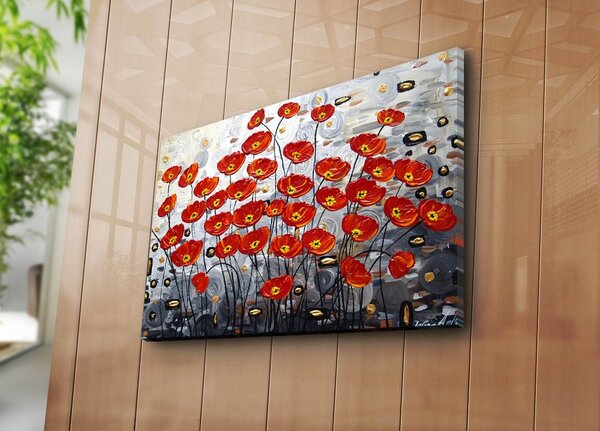 Wallity Obraz Poppy 45x70 cm červený
