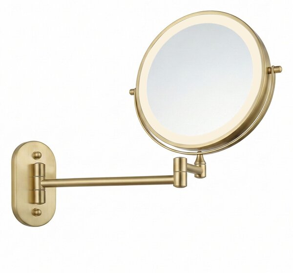 Zrkadlo LED Glow Brush Gold