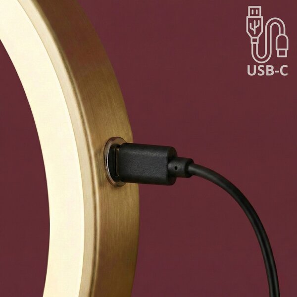 Zrkadlo LED Glow Brush Gold