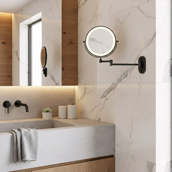 Zrkadlo LED Glow Black
