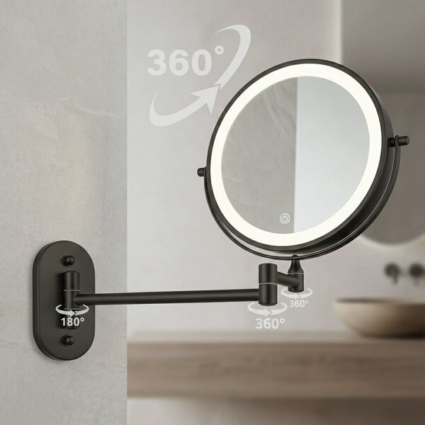 Zrkadlo LED Glow Black