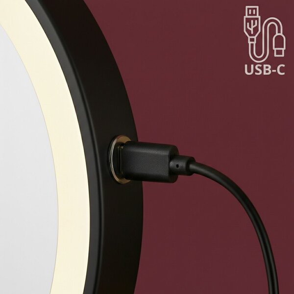 Zrkadlo LED Glow Black