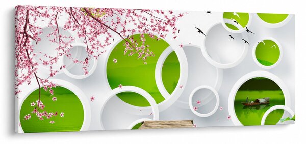 Obraz - Mólo nad jazerom (120x50 cm)