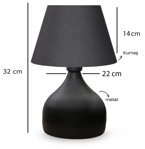 Opviq Stolná lampa Bolyn antracit