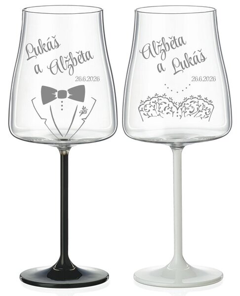 Svadobné poháre na víno Wedding 2 ks