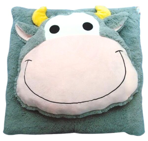 Detský vankúš CUDDLI FRIENDS 70x70 cm plyšový - viac farieb Farba: Modrá