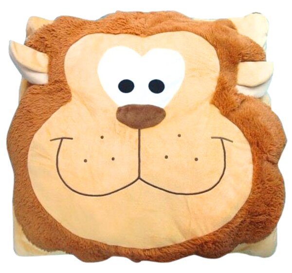 Detský vankúš CUDDLI FRIENDS 70x70 cm plyšový - viac farieb Farba: Modrá