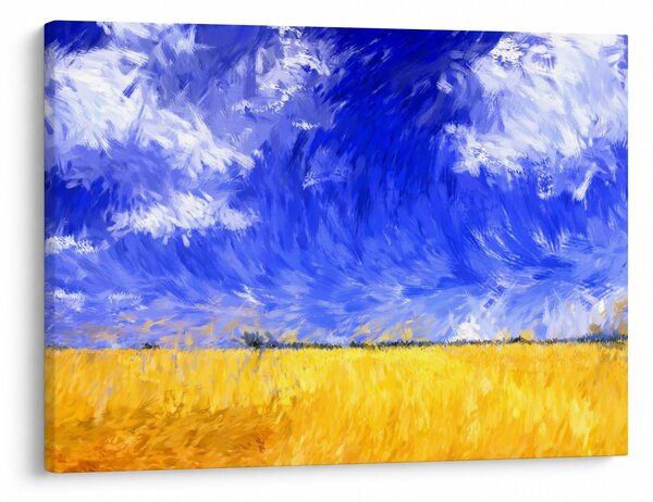 Obraz - Olejomaľba, Zlaté pole (70x50 cm)