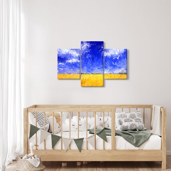 Obraz - Olejomaľba, Zlaté pole (90x60 cm)