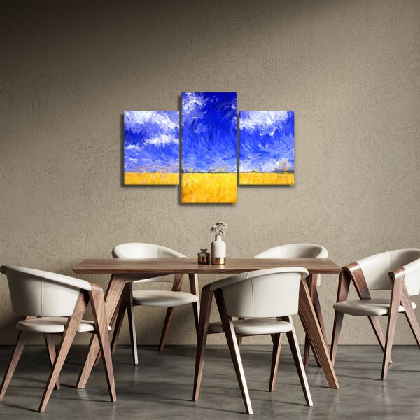 Obraz - Olejomaľba, Zlaté pole (90x60 cm)