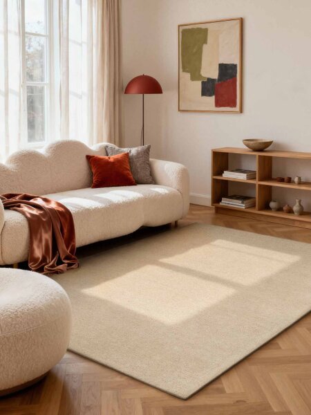 Koberec Elle Decoration Puristic Knots svetlobéžový