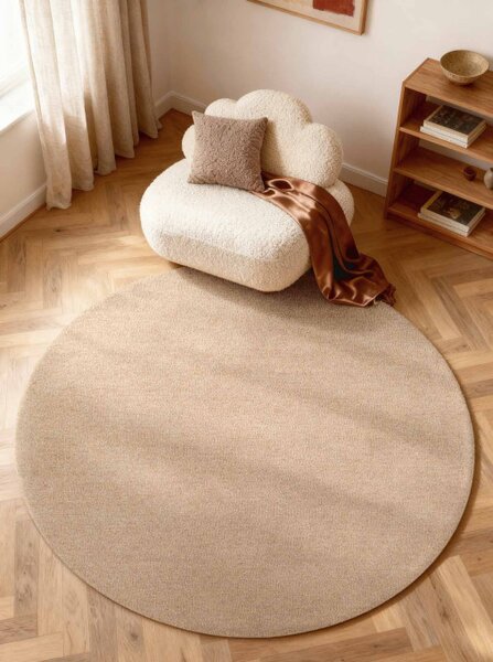 Koberec Elle Decoration Puristic Knots béžový kruh