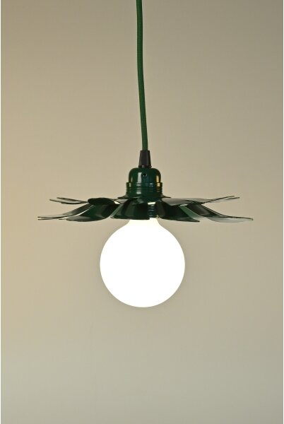 Bohemia-Design - Závesné svietidlo na lanku 1xE27/60W/230V zelená