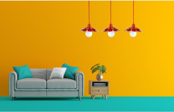 Bohemia-Design - Závesný luster 1xE27/60W/230V, červený