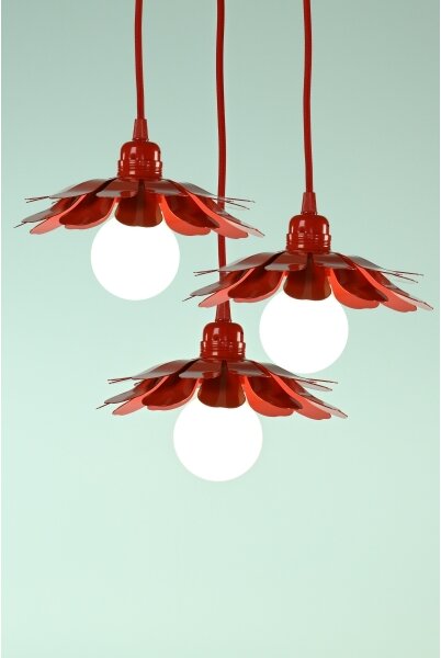 Bohemia-Design - Závesný luster 1xE27/60W/230V, červený