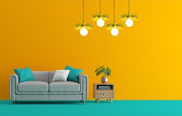 Bohemia-Design - Luster na lanku 1xE27/60W/230V žltá