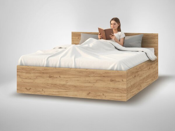 Manželská posteľ s úložným priestorom Dolly New 160x200 - dub craft