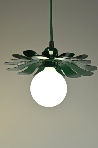 Bohemia-Design - Závesné svietidlo na lanku 1xE27/60W/230V zelená