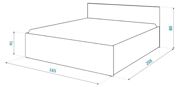 Manželská posteľ s úložným priestorom Dolly New 160x200 - dub craft