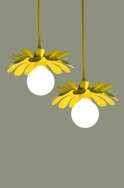 Bohemia-Design - Luster na lanku 1xE27/60W/230V žltá
