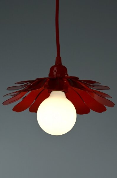 Bohemia-Design - Závesný luster 1xE27/60W/230V, červený