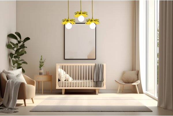 Bohemia-Design - Luster na lanku 1xE27/60W/230V žltá