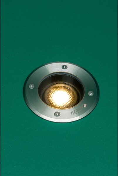 FARO 70310 - Vonkajšie nájazdové svietidlo GEISER 1xGU10/8W/230V IK08 IP67 nerezová oceľ