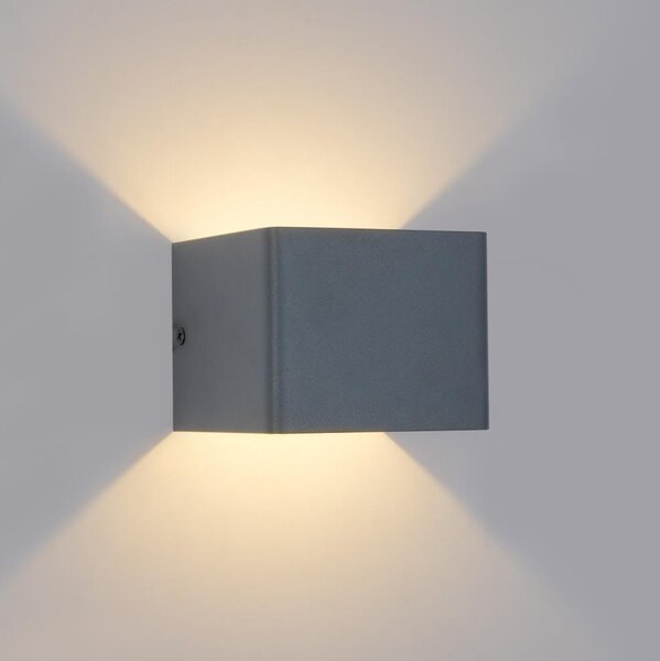 Brilagi - LED Vonkajšie nástenné svietidlo DONNANI LED/5W/230V 10 cm antracit IP44