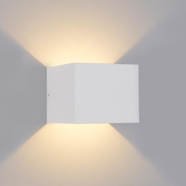 Brilagi - LED vonkajšie nástenné svietidlo DONNANI LED/5W/230V 10 cm biela IP44