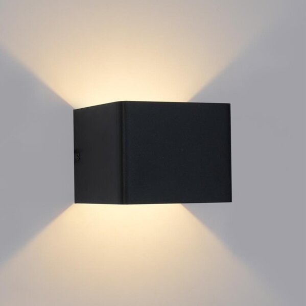 Brilagi - LED vonkajšie nástenné svietidlo DONNANI LED/5W/230V 10 cm čierne IP44