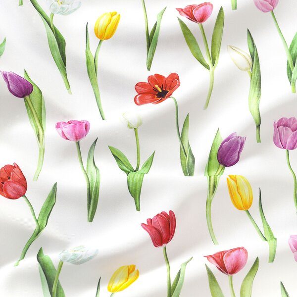 Goldea dekoračný záves luca - farebné tulipány 240x150 cm