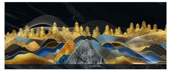 Obraz - Zlaté hory (120x50 cm)