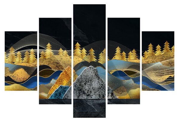 Obraz - Zlaté hory (150x105 cm)