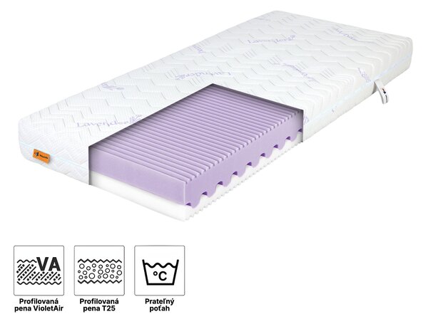 Wilsondo Vysoký penový matrac Violletta 80x200x20 - poťah Lavender