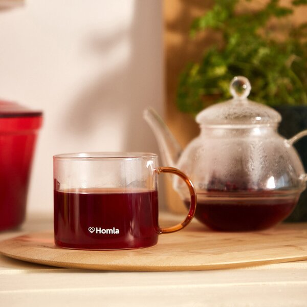 Hrnček GLOSSY s hnedým uškom 837079 440 ml