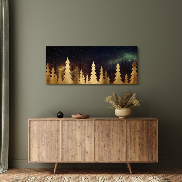 Obraz - Zlatá noc (120x50 cm)