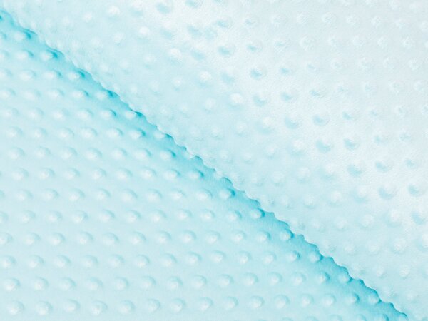 Detská látka Minky 3D bodky MKP-013 Ľadová modrá - šírka 150 cm