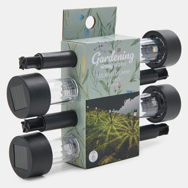 Sinsay - Solárne LED svetlá 4 pack - čierna