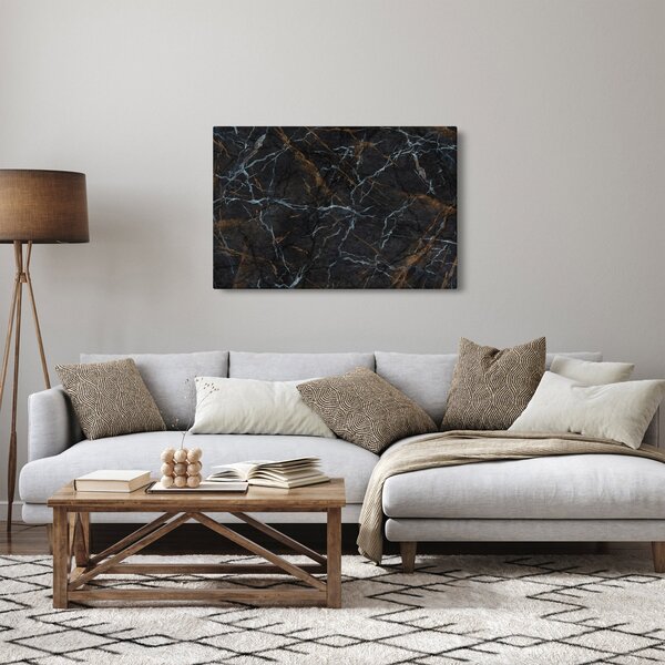 Obraz - Čierny mramor (90x60 cm)