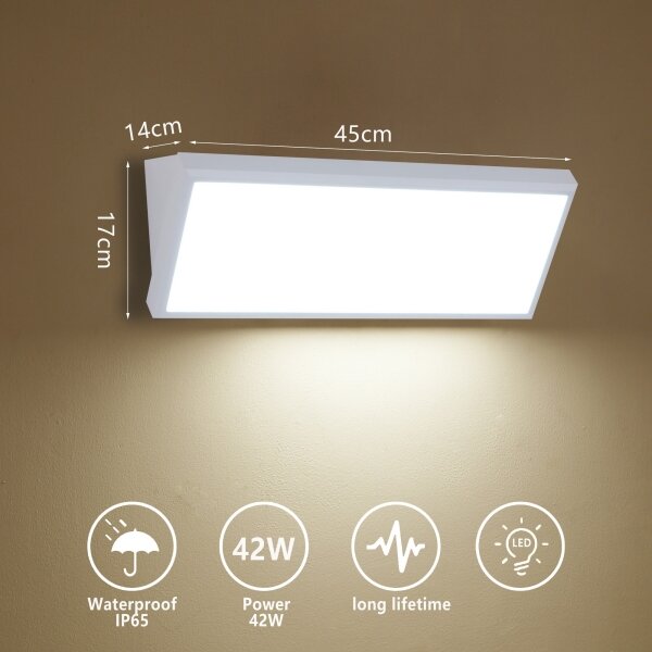 Brilagi - LED vonkajšie nástenné svietidlo TRIANGLE LED/42W/230V biele IP65