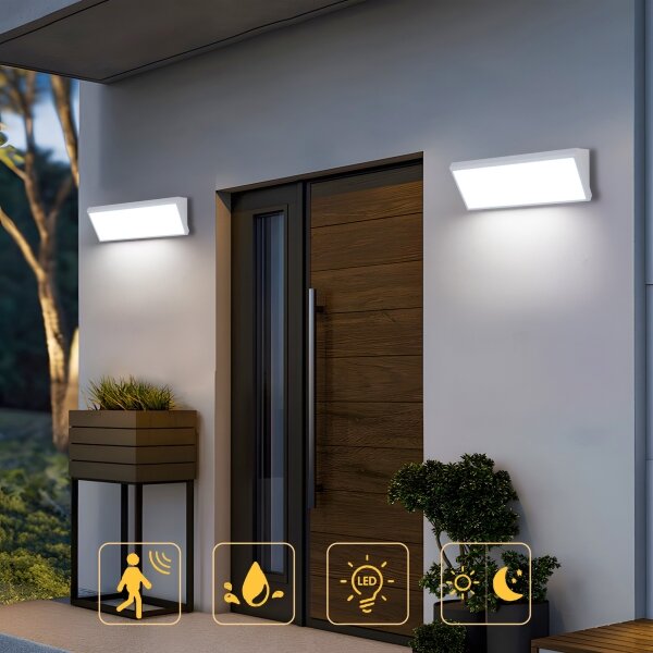 Brilagi - LED vonkajšie nástenné svietidlo TRIANGLE LED/42W/230V biele IP65