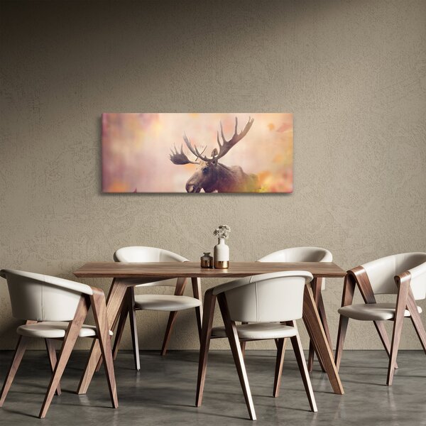Obraz - Sob v jesennom lístí (120x50 cm)