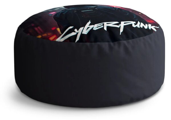 Sablio Taburet Circle Cyberpunk 2077 Výhľad na mesto: 38x48 cm