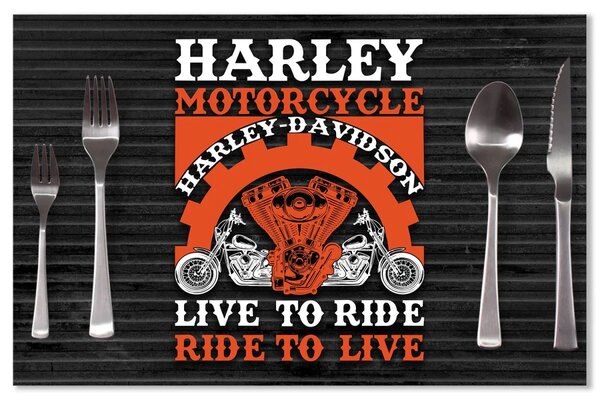 Sablio Prestieranie Harley-Davidson Live to ride, ride to live: 40x30cm