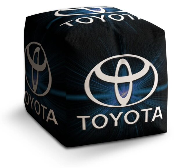 Sablio Taburet Cube Toyota Blue Glow - 40x40x40 cm