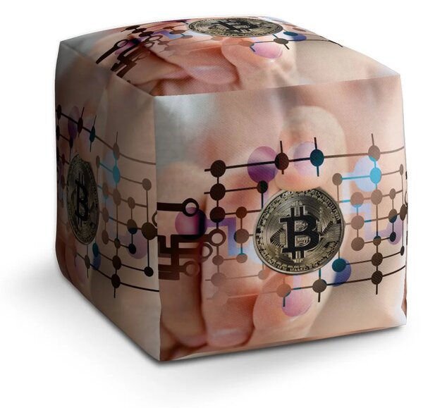 Sablio Taburet Bitcoin - 40x40x40 cm
